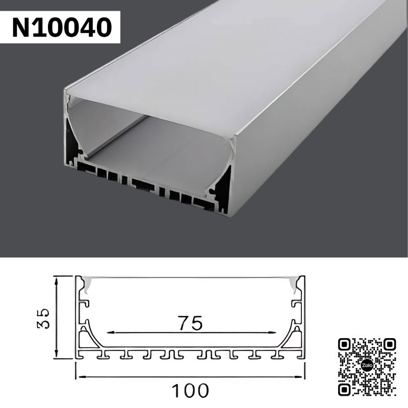 Thanh Nhôm Định Hình Lắp Nổi 3 Mét | N10040